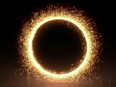 Animated  Dr Strange Portal  Particles 3D model