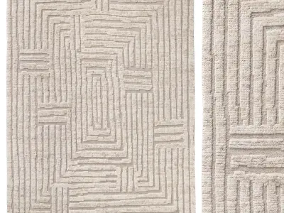 MALLAVI WOOL RUG 3D model
