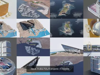 Saudi Arabia future projects 3D Model Pack