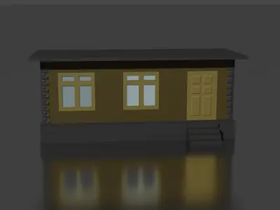 city house low-poly Low-poly 3D model purchase