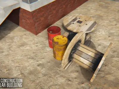 House construction - modular building Low-poly 3D model