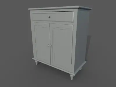 house room cabinet with 2 texture sets Low-poly 3D model