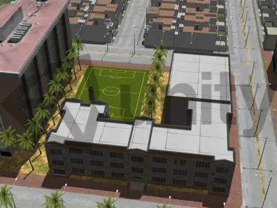 ideal Town Low-poly 3D model