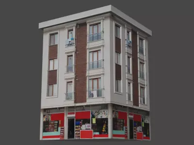 Architectural Building-5 Free low-poly 3D model