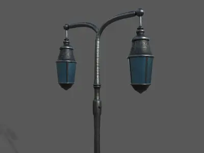 Victorian light-pole 3D model  Low-poly 3D model