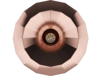 Ceiling Lamp with Copper Shade 03 3D model