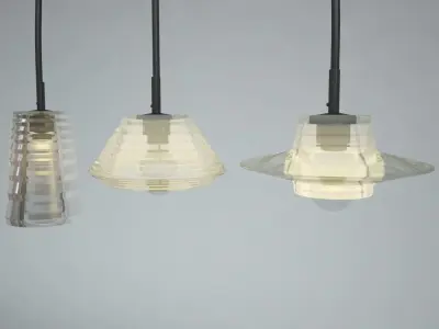 TOM DIXON GLASS PRESSED PENDANT LIGHTS 3D model