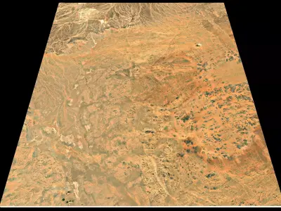 NEOM city topography Saudi Arabia - tile n29 e36 3D model