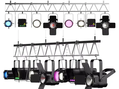  Soft theater farm with lighting equipment Low-poly 3D model purchase