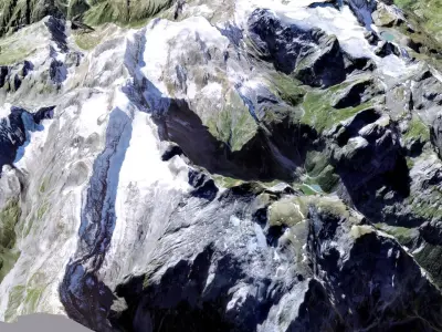 Mountain landscape Scharhorn Alps  3D model