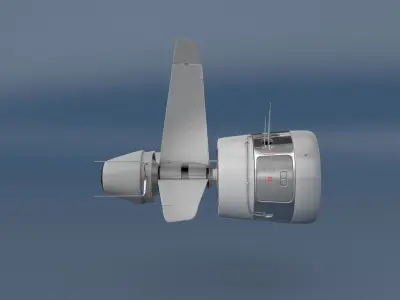 Spaceship Wings Up 3D model