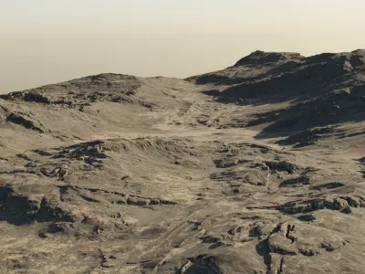 Realistic Vast Rocky Terrain 3D model