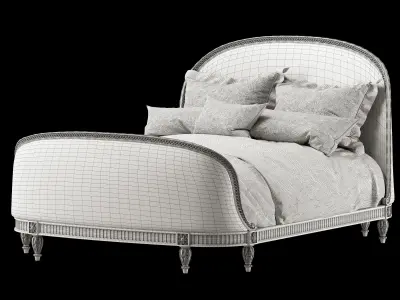 antique Louis XVI bed 3D model