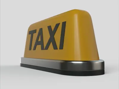 Taxi sign 3D model