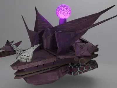 Spider Spacehip Free low-poly 3D model