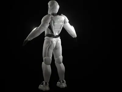 The Cyborg space suit Low-poly 3D model
