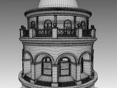3D Galata Tower 3D model