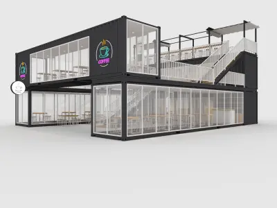 Container Cafe 3 3D model