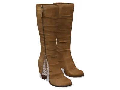 Lace Effect Old Gringo Boots Low-poly 3D model