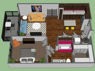 VRAY READY FLOOR PLAN 02 3D model