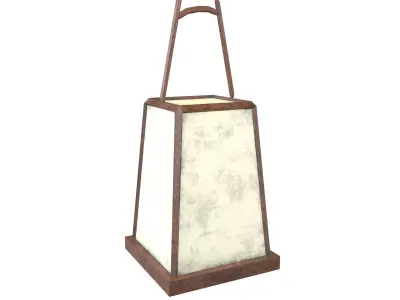 Japanese Lantern v2 003 Low-poly 3D model
