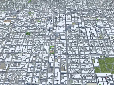 Hollywood Los Angeles California USA Low-poly 3D model