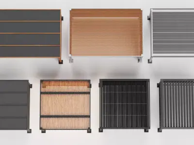 7 Modern Gazebos Collection - Minimal Architectural Structures 3D model