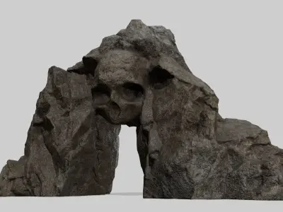 Skull Cave Low-poly 3D model