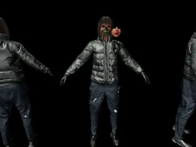 Cyberpunk RX1 Low-poly 3D model