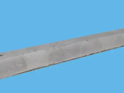 Parking Lot Curb - Game Ready Low-poly 3D model