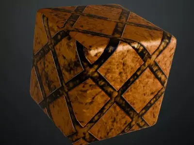 Orange Metal Plate PBR Seamless Texture