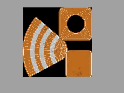 Traffic cone - PBR   Low-poly 3D model