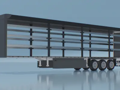  Curtain Trailer Without Canvas Black 