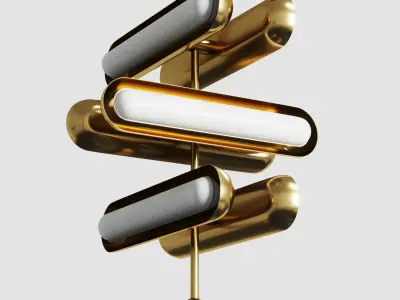 CIRCUIT 6 ALTERNATING pendant light Low-poly 3D model