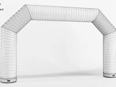 Angled inflatable arch Axion 800-1200 3D model