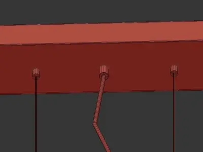 UTMOST modern pendant light with square shape 3D model