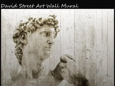 David Street Art Wall Mural 3D model
