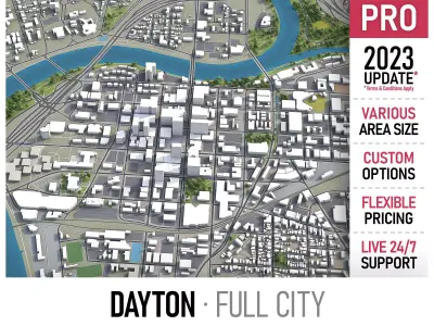 Dayton  Low-poly 3D model