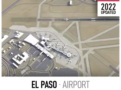 El Paso Airport Low-poly 3D model