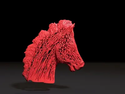 Horses head 3D print model