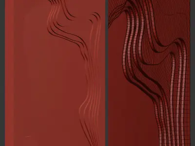 Parametric wall 3D model 2