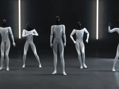 Tesla bot dancing 3D model