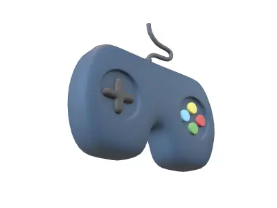 Game Controller Icon V1 003 Low-poly 3D model