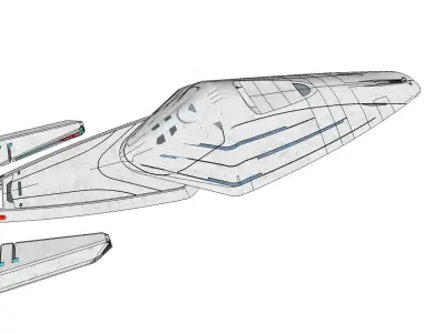 USS Voyager J Refit Modell 3D print model