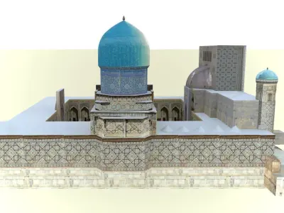 Tilla Kari Madrasa 3D model