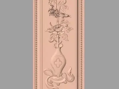 European furniture 3D relief models for CNC wood engraving E152 3D model