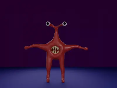 Creatures in various colors 3D model