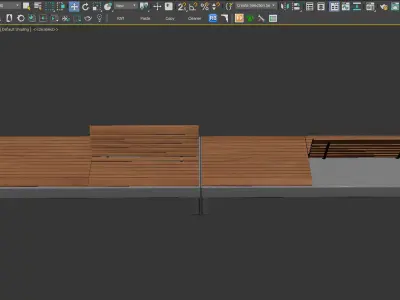 Modern Bench Seating Furniture 3D model
