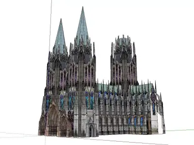 Architecture-Religion-God-Culture-Temple-045 cathedral with s... 3D model