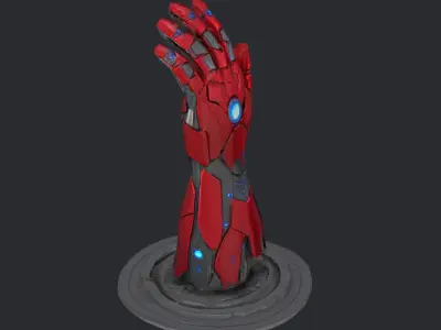 Iron-Men Hand 3d print-ready file Low Poly 3D print model